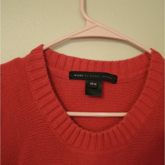 Marc by Marc Jacobs Coral Pink/Red Sweater XS/S Oversize Fit - Picture 2 of 2